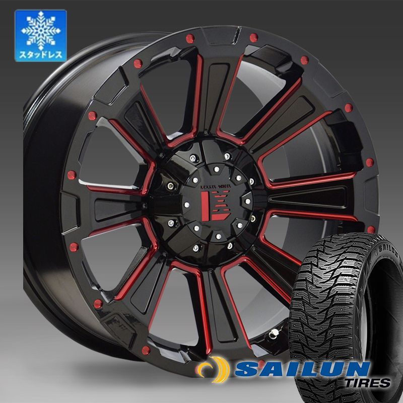 スタッドレス プラド ハイラックス サーフ H3 サバーバン タイヤホイール １７インチ DeathRock SAILUN WST3  265/65R17 4本セット タイヤホイールセット - メルカリ