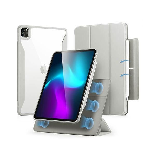 ESR REBOUND 360 ハイブリッド 2WAYカバー for 11インチiPad Pro M4 グレー ES26770