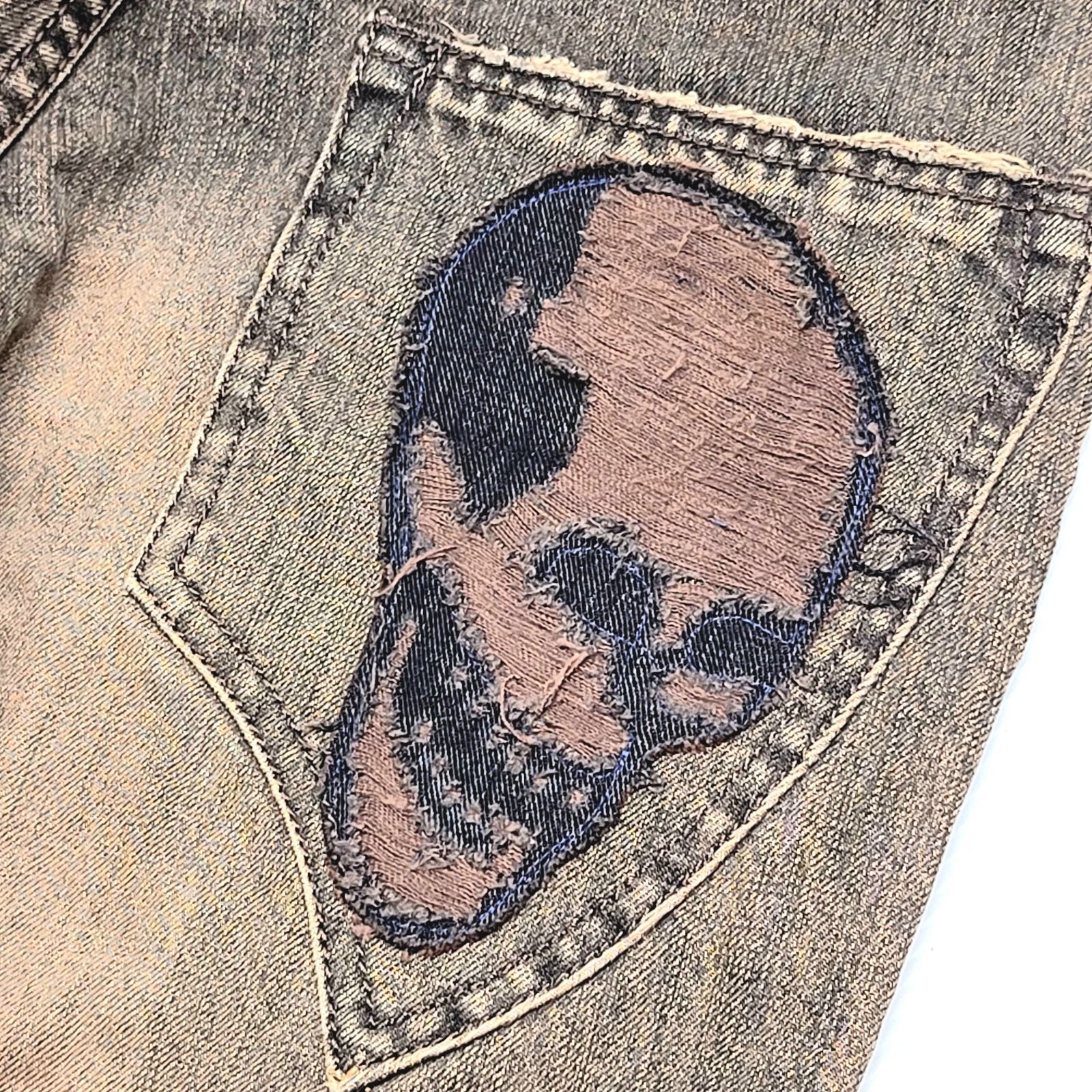 00s veronica dee skull denim archive LED n by y2kの通販 RECHWE 