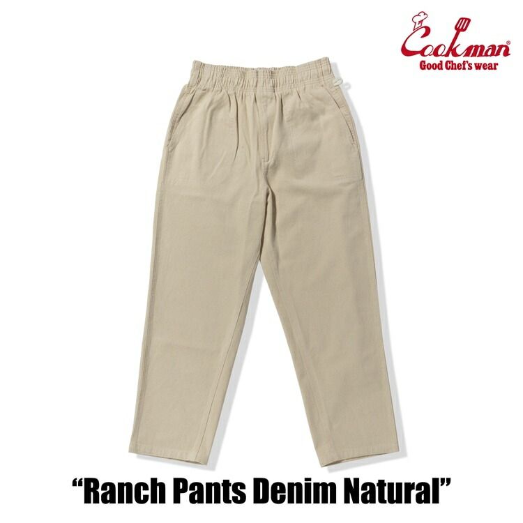 COOKMAN クックマン Ranch Pants Chef Pants ランチパンツ シェフパンツ Denim Natural デニムナチュラル イージーパンツ メンズ レディース 男女兼用 カジュアル