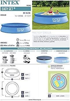 確認用（サイズ表記） INTEX(インテックス) イージーセットプール 244cm 1942L #28106 プール