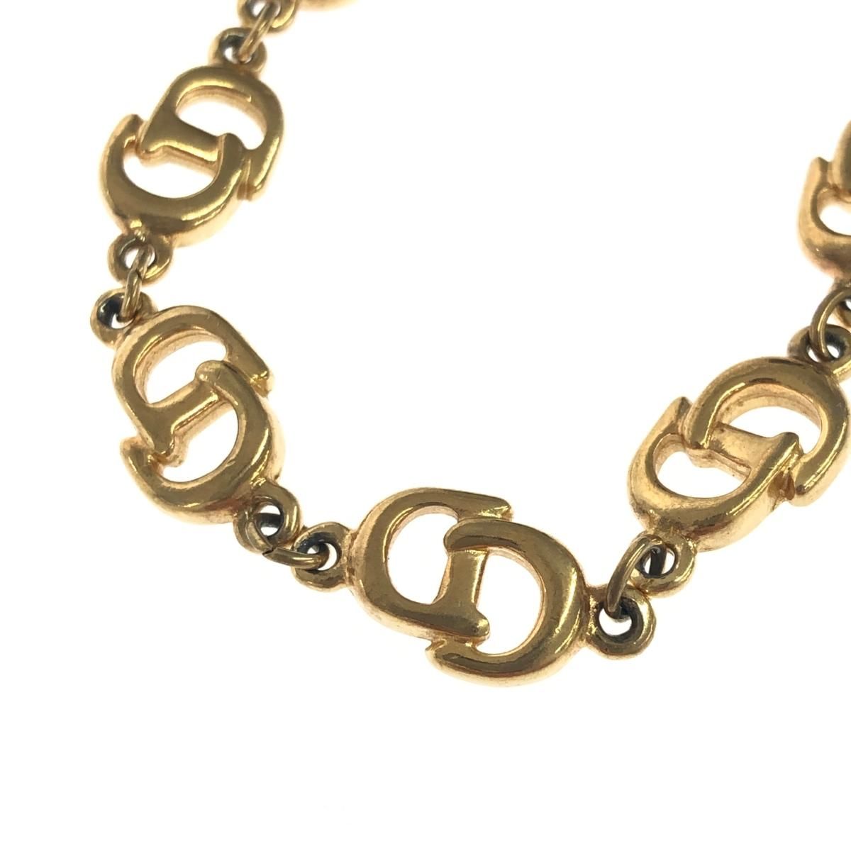Dior ゴールドロゴブレスレット Dior ディオール ダブルチェーン サークル ロゴ ブレスレット