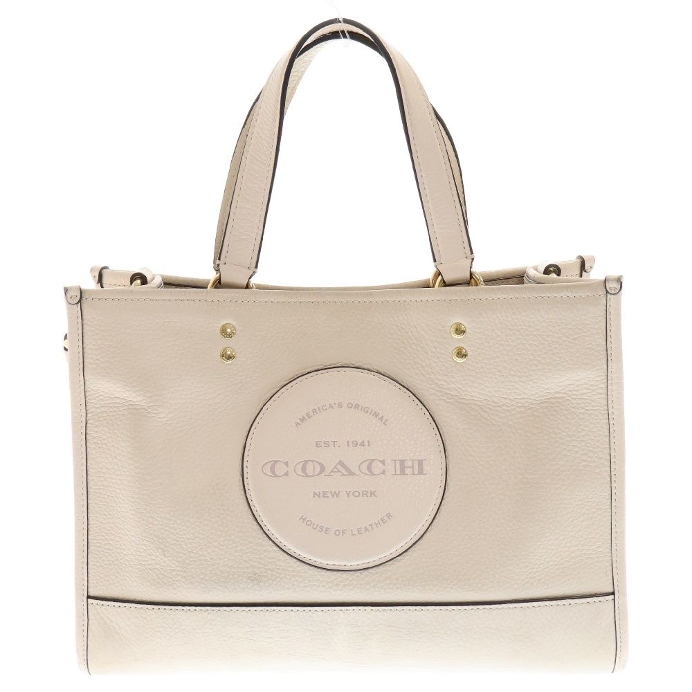 COACH ショルダーバッグ デンプシー トート 2way ホワイト レザー