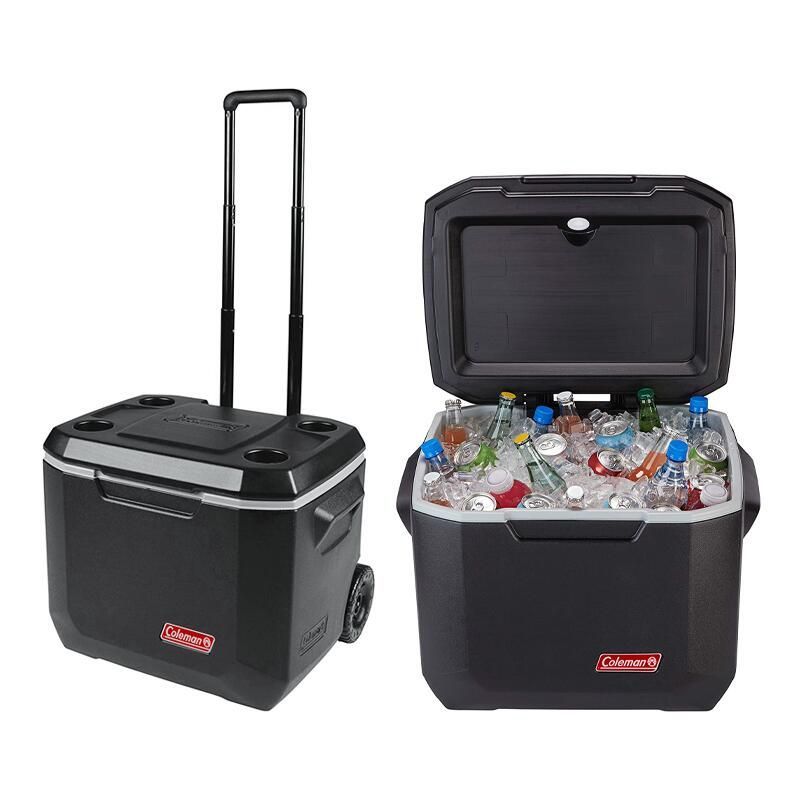 人気 約47L コールマン クーラーボックス COLEMAN 50QT XTREME BLACK ブラック ハンドル キャスター ホイール付 大型 USA直輸入品