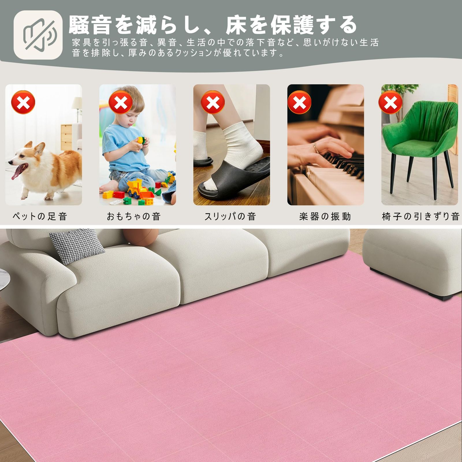 ジョイントマット 30x30 40枚 防音マット 床 タイルカーペット タイルマット ペット用 吸着マット 洗える大判 滑り止めマット カー : タイルマット 30x30 黒 ジョイントマット 防音 30枚