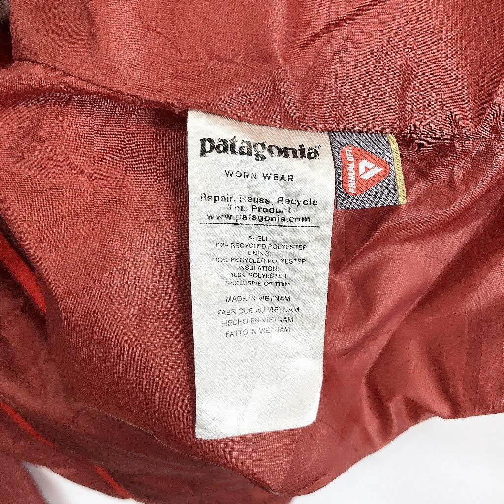 patagonia パタゴニア PRIMALOFT プリマロフト ナノパフジャケット アウトドア キャンプ アウター レッド (メンズ S)  O7205 中古 古着