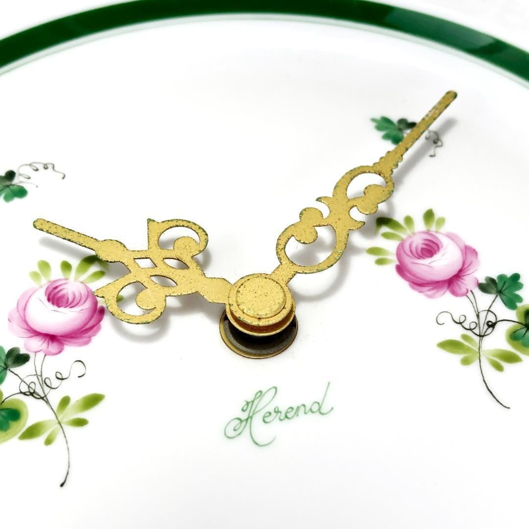 HEREND ヘレンド／ウィーンの薔薇 ウォールクロック 安い 23cm／陶器