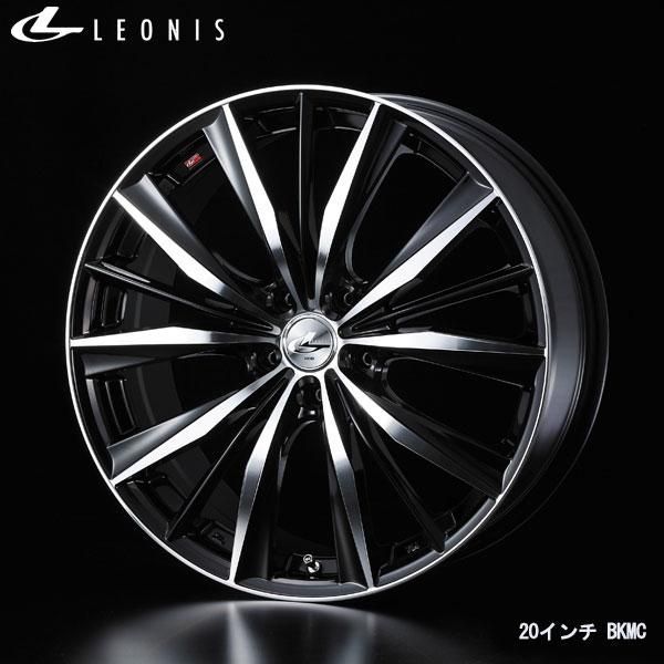 WEDS レオニスVX 17x7.0J+47 5H/114 BKMC/ブラック ミラーカット (4本) 