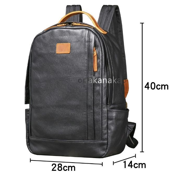 Luufan リュックサック 本革 メンズ リュック レザー バックパック 大容量 ビジネスリュック 17インチPC対応 A4 B4ファイル Luufan] 本革 リュックサック メンズ 大容量 A4対応 15.6インチPC収納