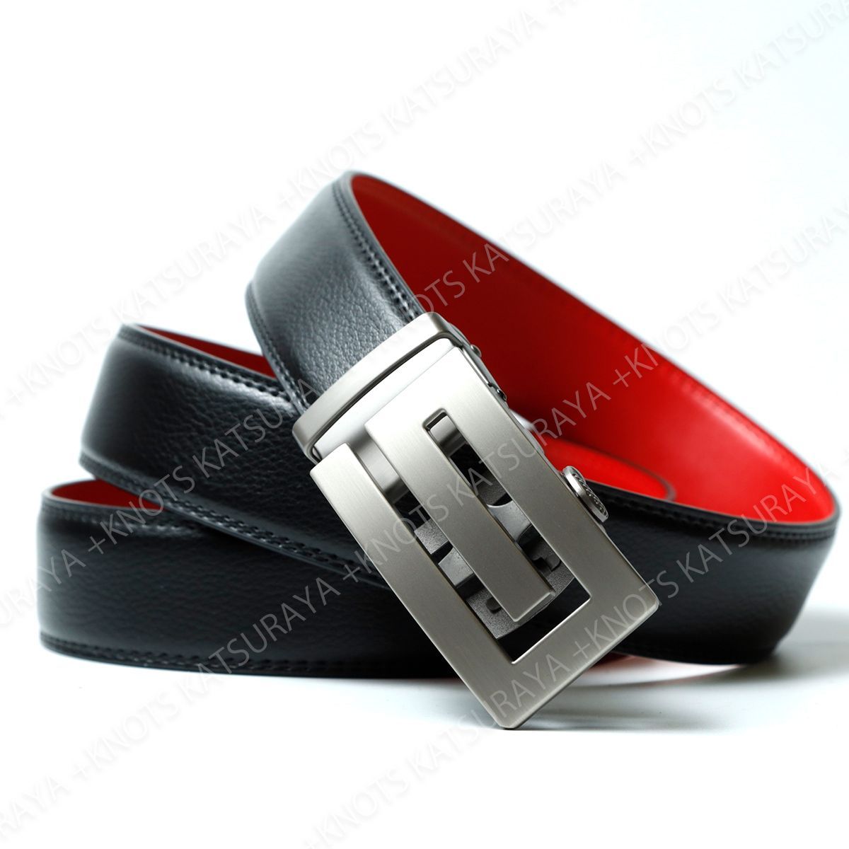 レッド ブラック レザーベルト リー Lee 手染めレザーベルト 30mm幅 /メンズ ベルト 本革 カジュアル