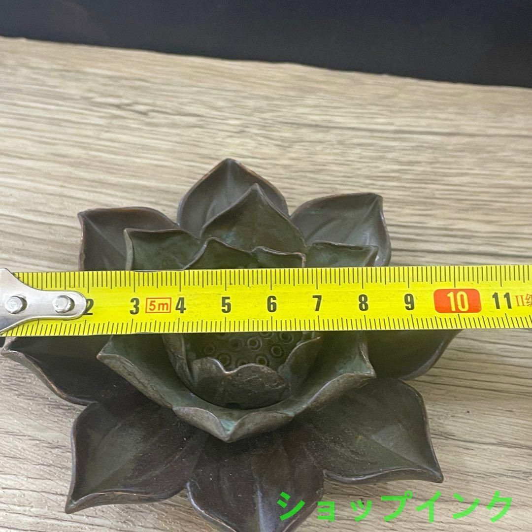 銅器 香炉 蓮花香挿 倒流香 茶台香炉 香道具 装飾品 工芸品