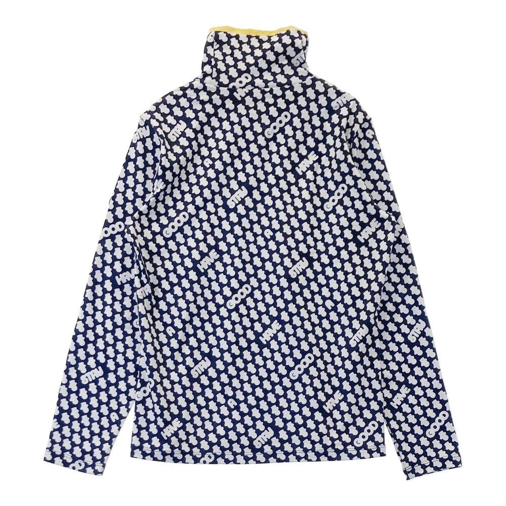 サイズ M AND PER SE アンパスィ モデル ハイネック 長袖Tシャツ 総柄 ブラック系 240101525719 ゴルフウェア レディース ストスト