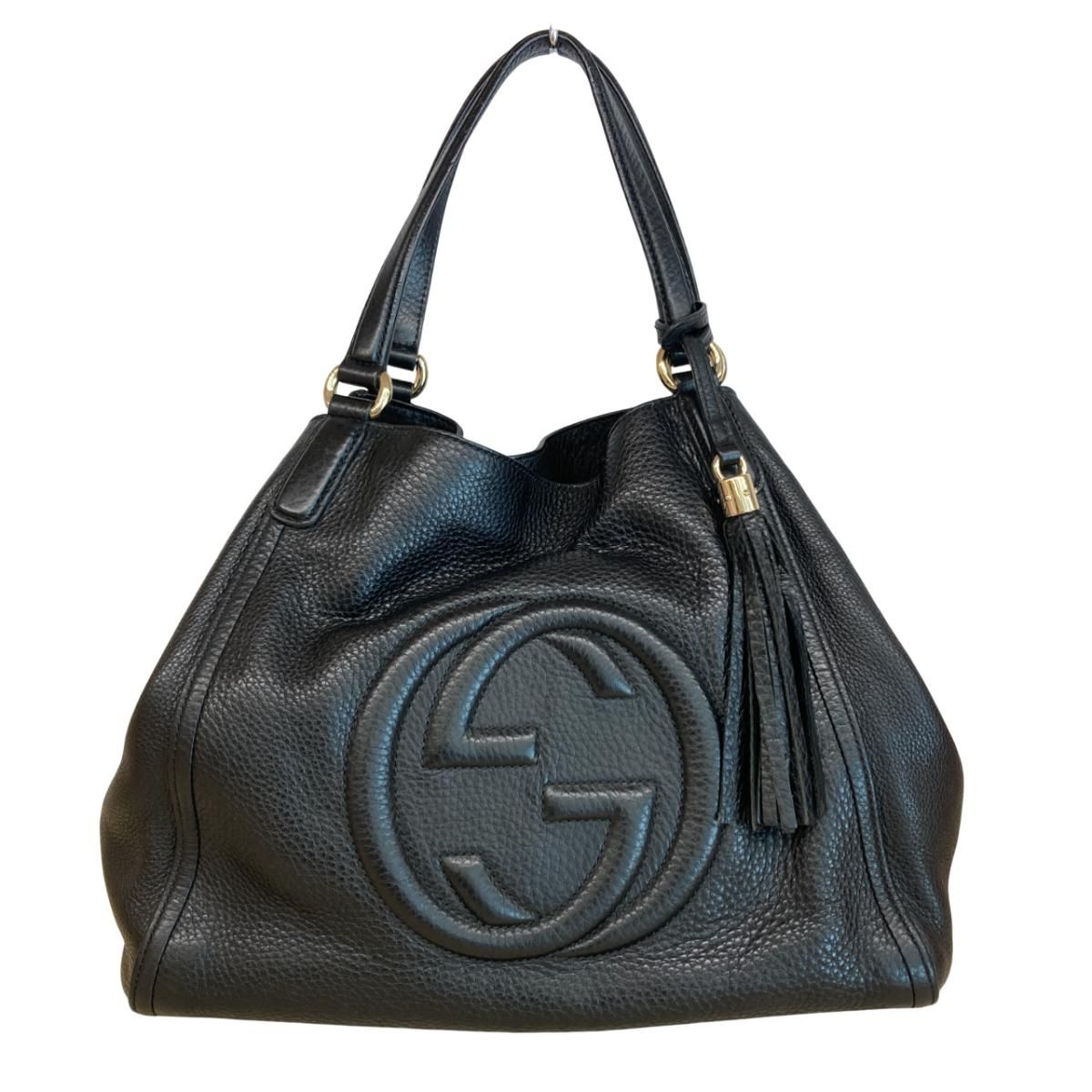 美品 GUCCI ソーホー トートバッグ ブラック レザー 大容量 タッセル付き 楽天市場】【バッグ】GUCCI グッチ ソーホー ワーキング トート