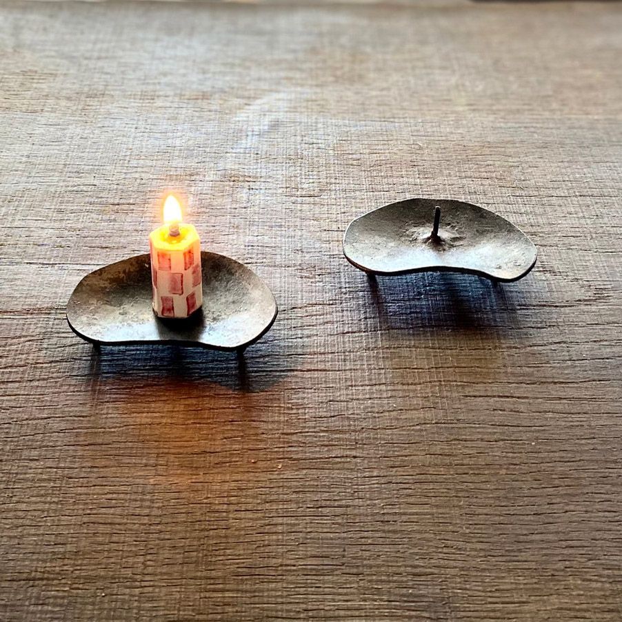 鉄製 燭台 和ろうそく 金属工芸品 - メルカリ