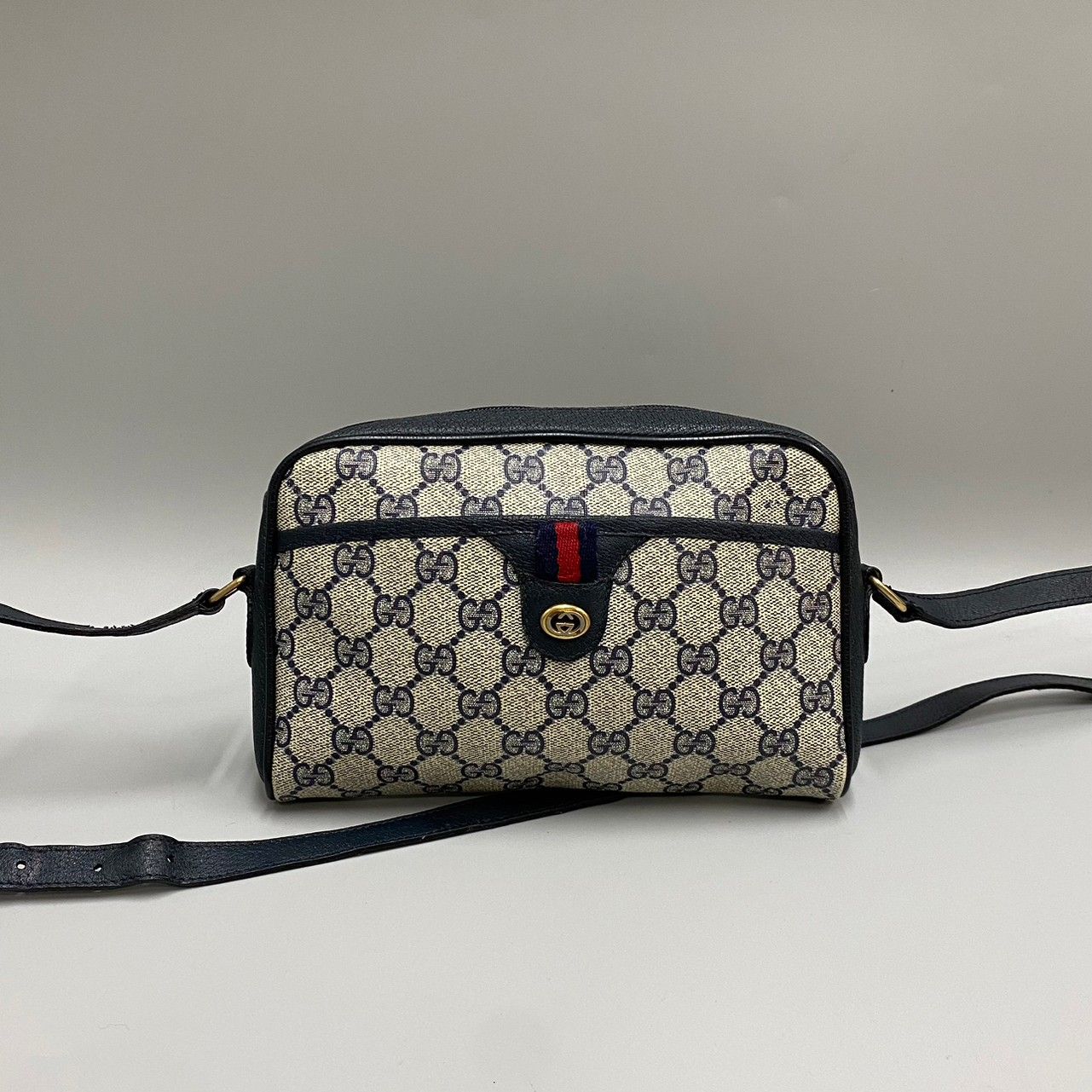 美品 GUCCI オールドグッチ グッチ ヴィンテージ シェリーライン GG ...