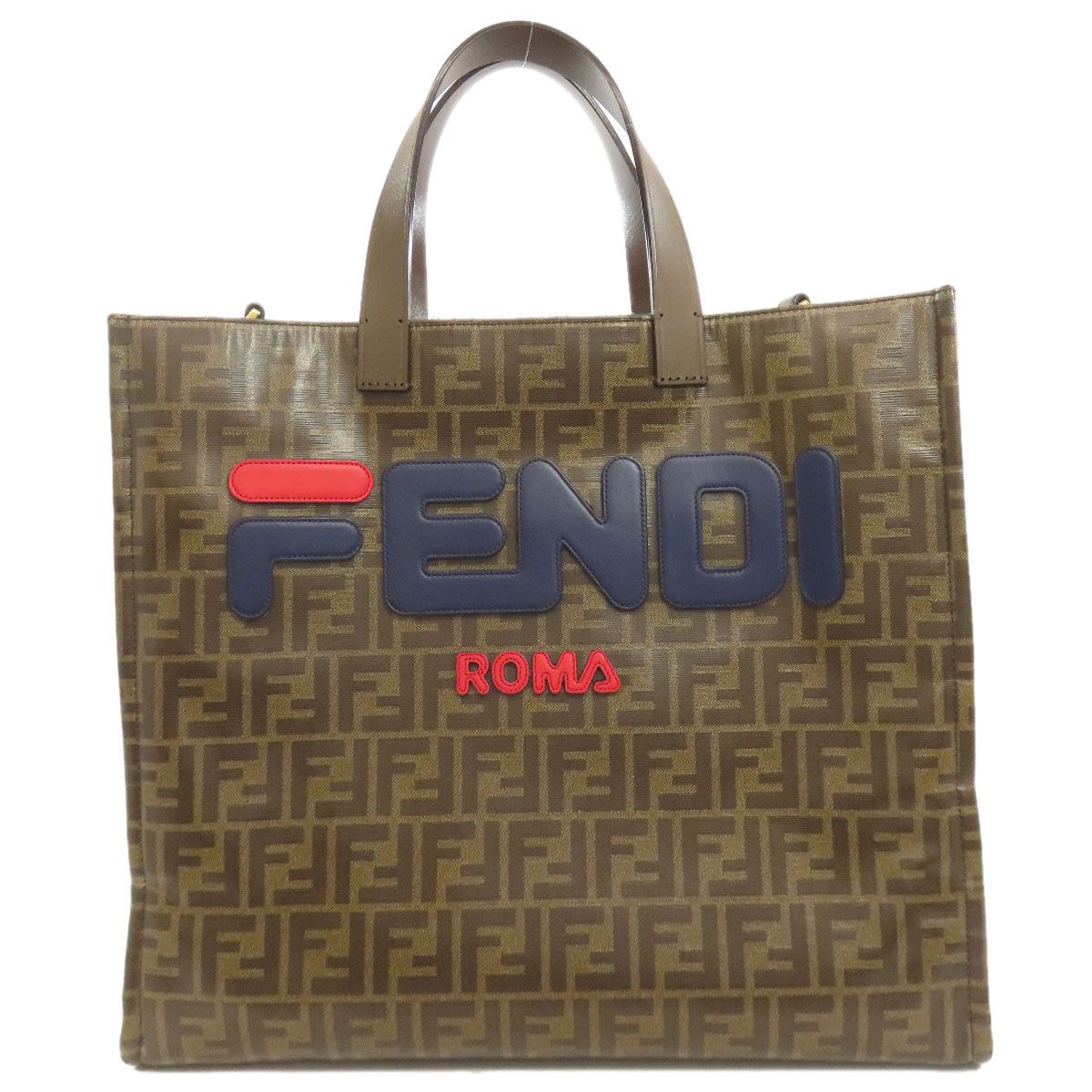 FENDI フェンディ フィラコラボ ズッカ柄 トートバッグ コーティングキャンバス レディース