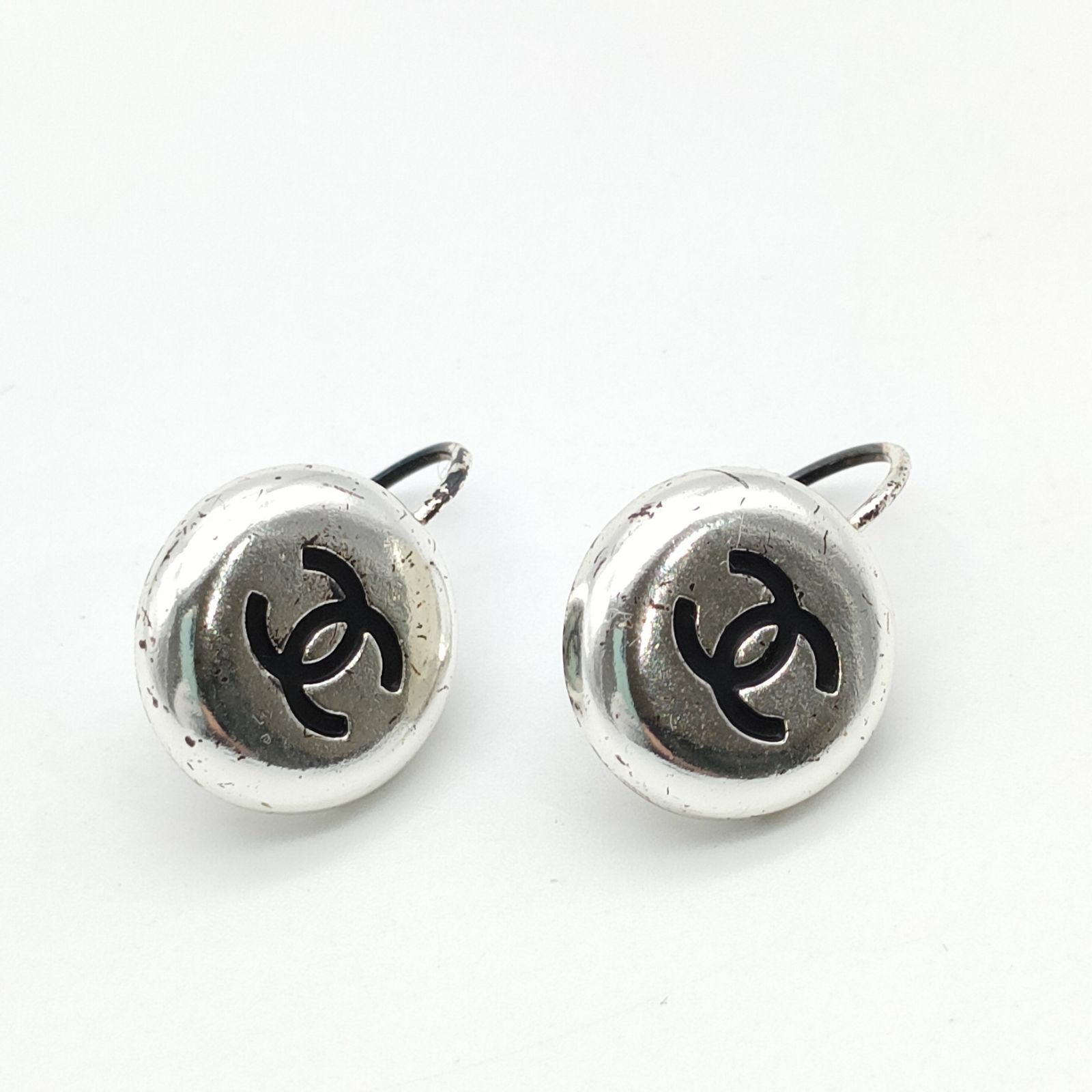 良品 シャネル フックピアス ココマーク シルバー 96A アクセサリー 片耳 CHANEL シャネル ココマーク ピアス フックピアス シルバー 96A