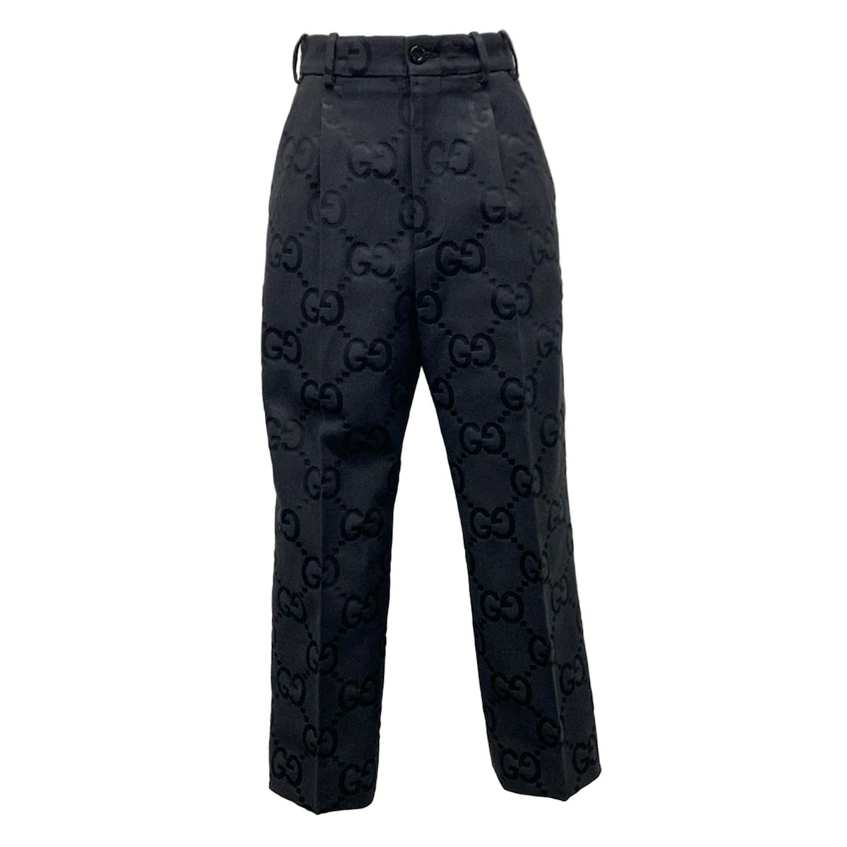 GUCCI グッチ パンツ サイズ38 S レディース - 675974 ZAHT6 黒 フルレングス|ジャンボGG コットン コットン