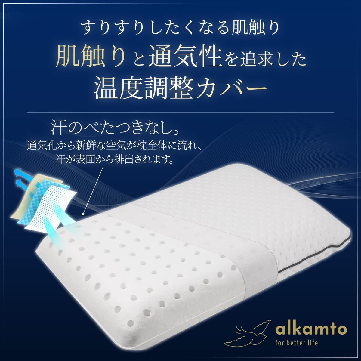 公式販売 【色: ホワイト】alkamto トラベル＆キャンプ枕 低反発まくら