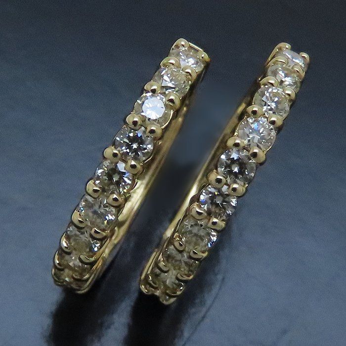 Pierring ピアリング ダイヤモンド0.25ctｘ2 フープ イヤリング K18YG イエローゴールド レディース 294382 BJ WWW_SIROKUMA-CORPORATION_COM