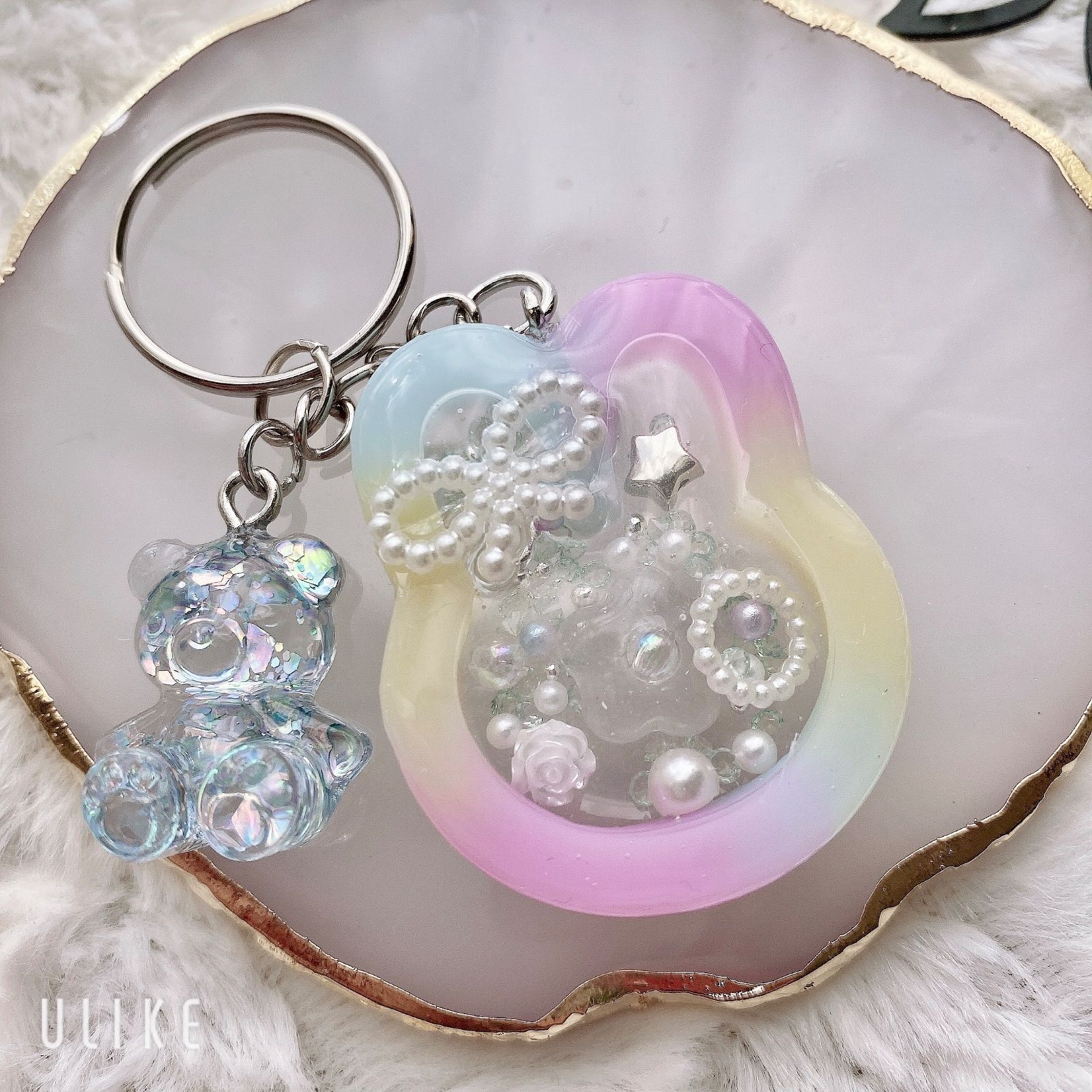うさぎです❣️【5点セット　レジン　王一博 肖戦　キーホルダー】0713 うさぎです❣️【5点セット レジン 王一博 肖戦 キーホルダー