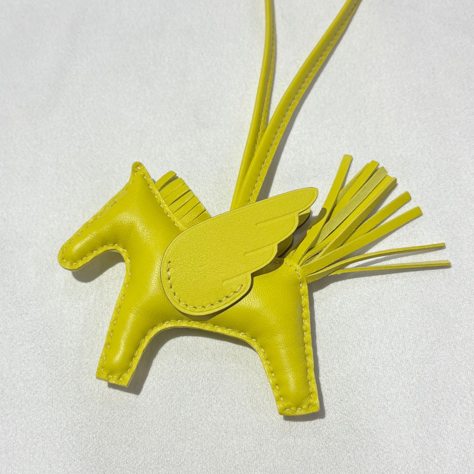 未使用品◎HERMESエルメス バックチャーム/PM/レザー/ロデオ