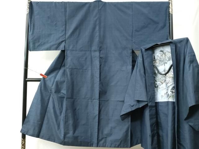 平和屋着物●男性　本場大島紬　アンサンブル　吉祥文　正絹　逸品　CAAU2851yc 平和屋着物○男性 本場大島紬 アンサンブル 吉祥文 正絹 逸品