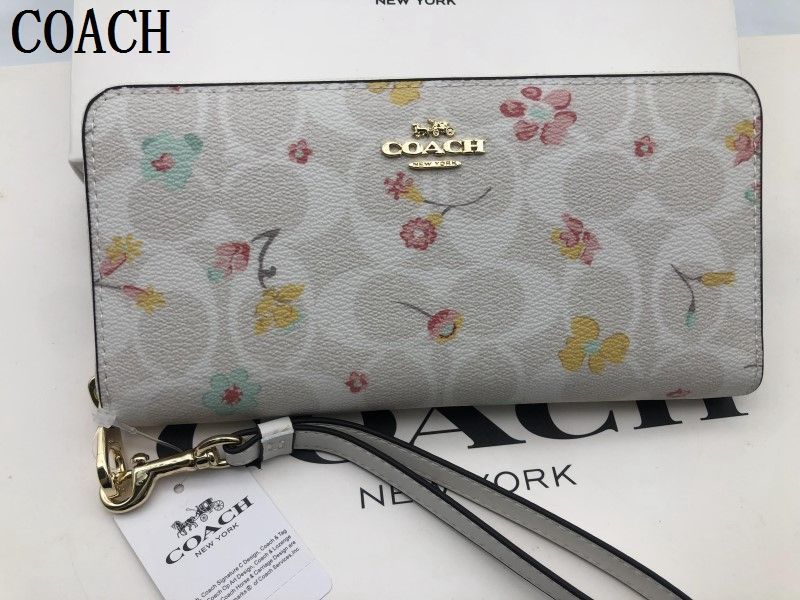 COACH 長財布 コーチ 財布 チョークマルチフローラル オシャレデザイン 花柄 レディース 財布 贈り物101A  C8695新品未使用  E20