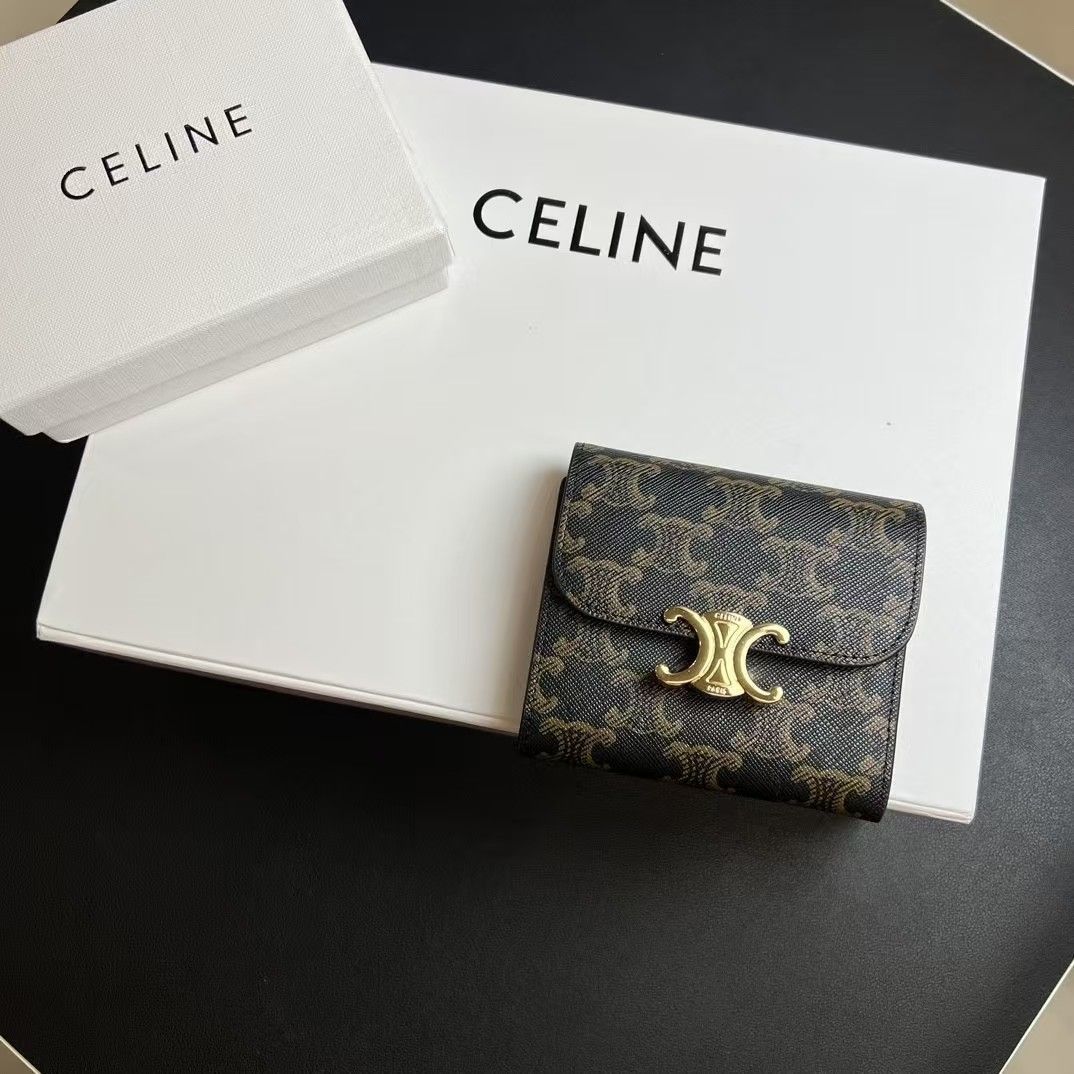 CELINE 未使用品 セリーヌ フラップ オリガミ ウォレット 折り