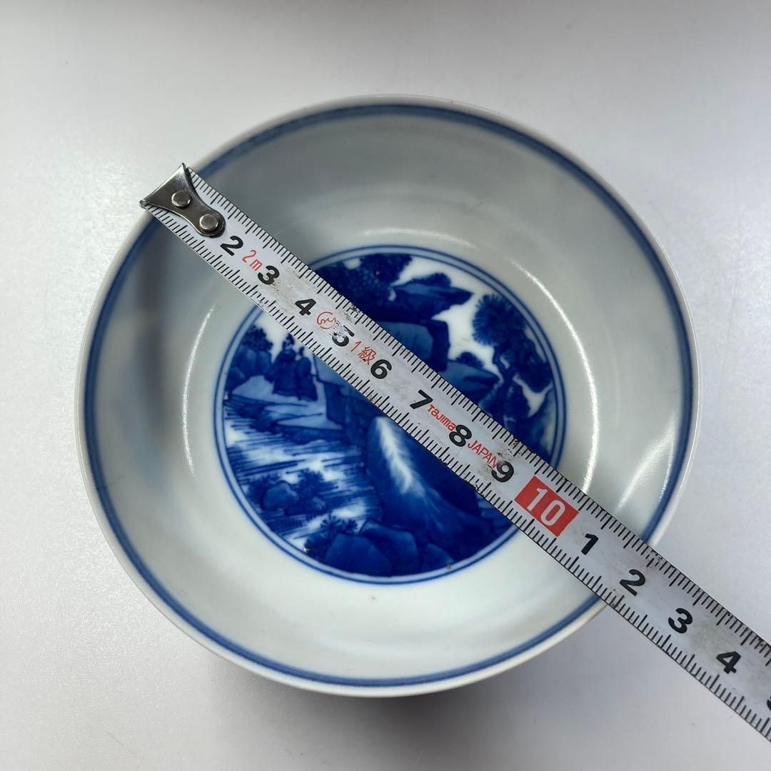 中国清時代　最上手　大清康熙年製　青花鉢　直径12.2㎝　東Y5-1127☆2F 中国清時代 最上手 大清康熙年製 青花鉢 直径12.2㎝ 東Y5-1127