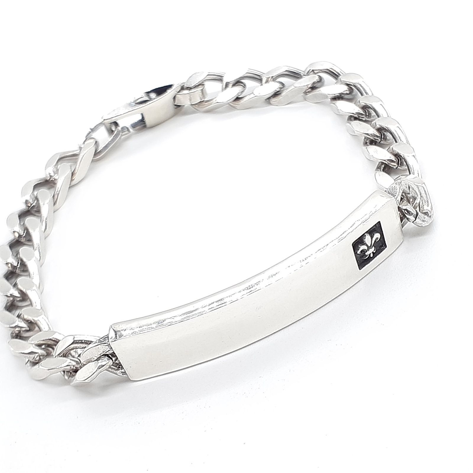 PATRICK COX パトリックコックス ブレスレット SILVER 925 シルバー ユリ エンブレム 紋章 プレート 喜平