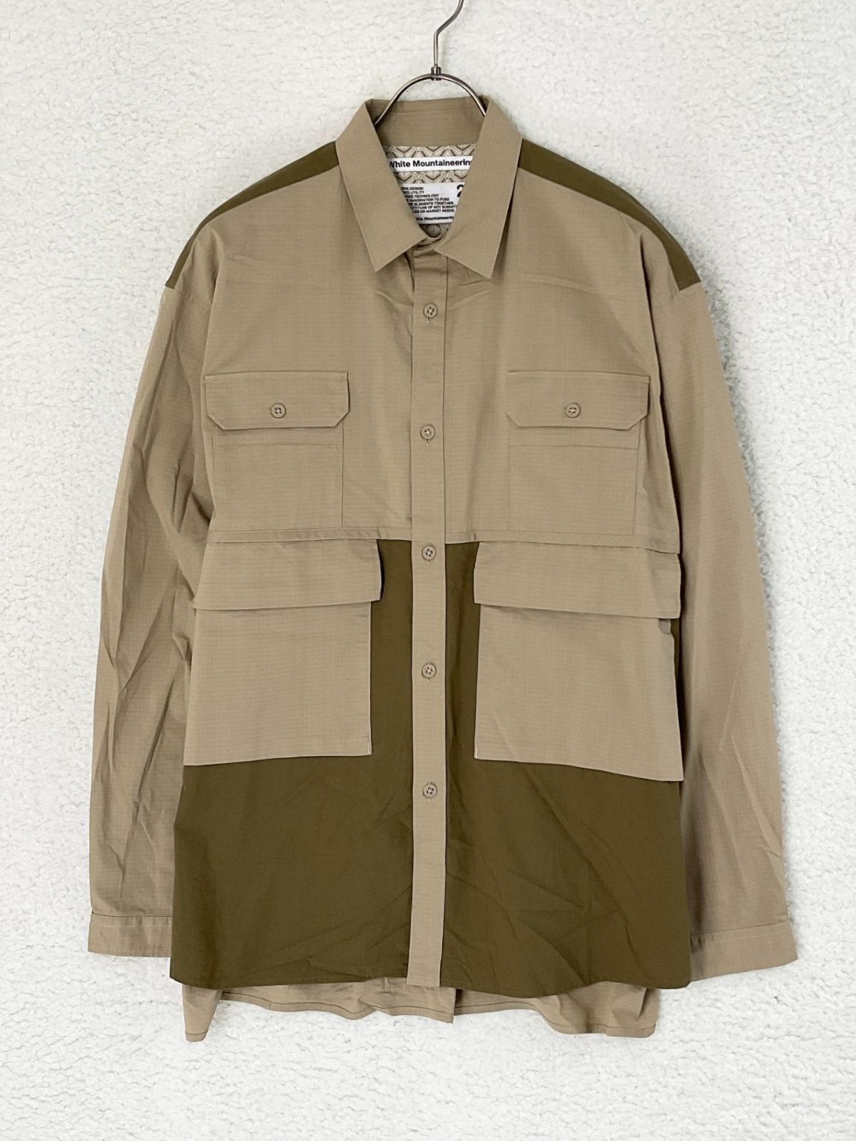 White Mountaineering ホワイトマウンテニアリング 2 ベージュ×カーキ RIPSTOP FAKE LA