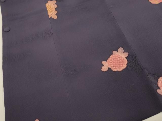 平和屋着物＃道行コート 舞花文 ロング丈 正絹 逸品 CAAW4905dy