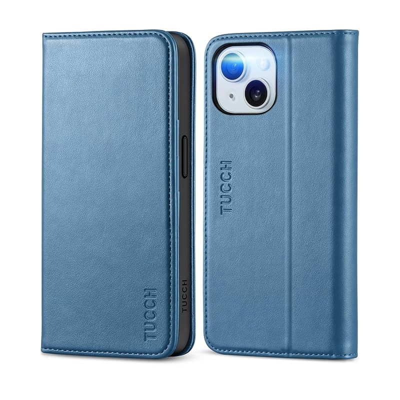 TUCCH iPhone15 用 ケース 手帳型 あいふぉん 15 ケース 手帳型 [RFIDブロッキング] カードポケット付き 横置きスタンド機能 全面保護 衝撃吸収 TPU素材 高級PU合皮 アイフォン15 ケース (2023年発売 iPh