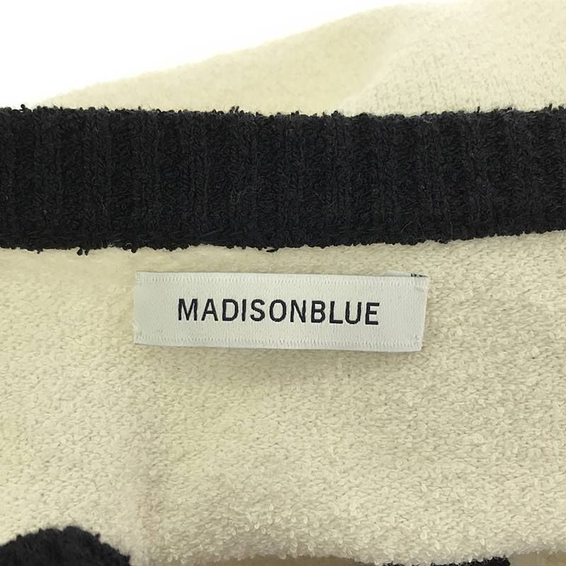 【美品】  MADISON BLUE / | 2022SS | BI-COLOR CD BOUCLE パールボタン バイカラー カーディガン ブラウス | 01（S） | 美品】 MADISON BLUE / マディソンブルー | 2022SS | BI-COLOR