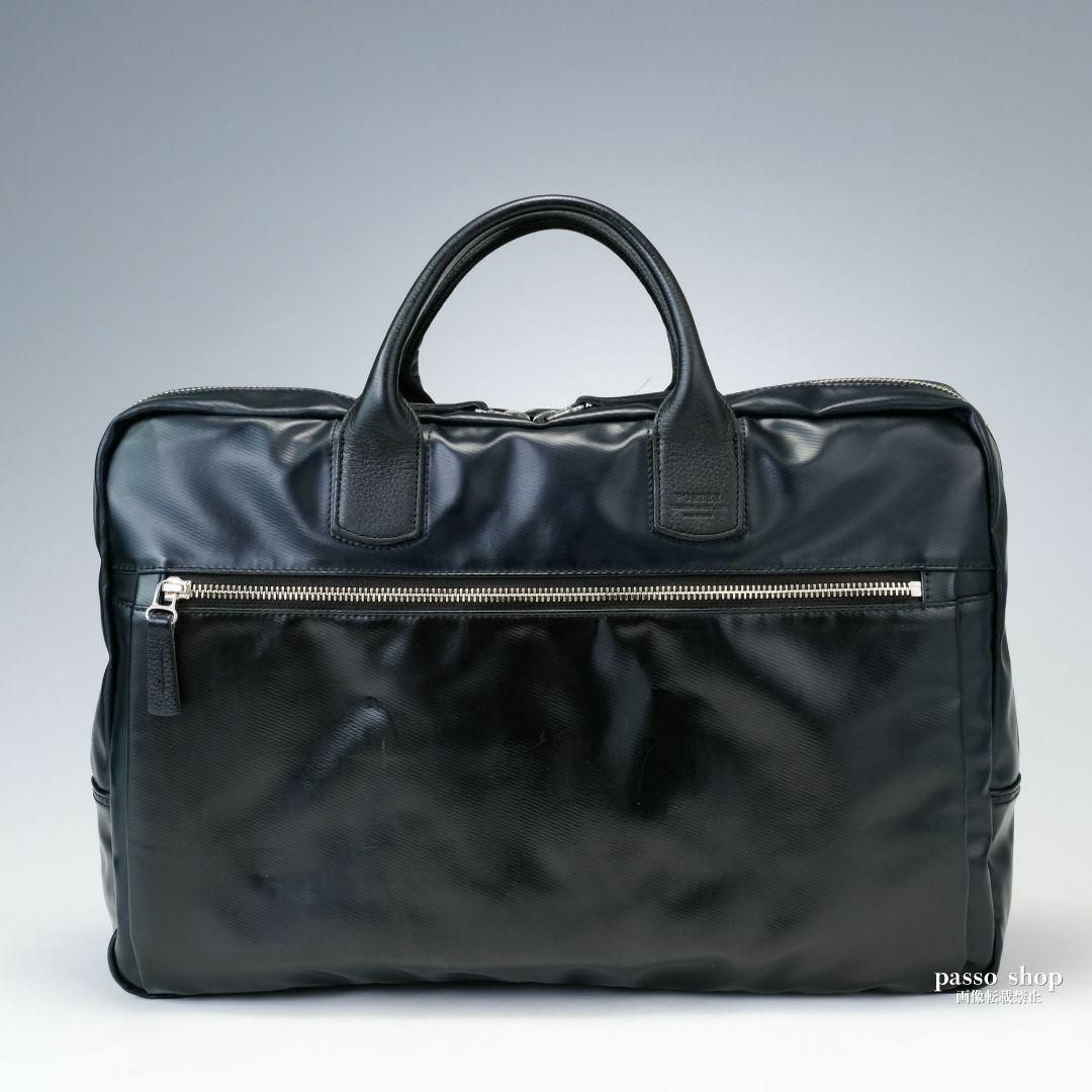 人気 ️ポーター ビジネスバッグ ブリーフケース 黒 レザー PVC メンズ