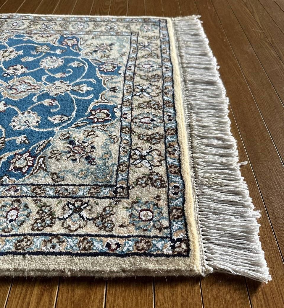 93×66】イラン直輸入☆ナイン産ペルシャ絨毯・カーペット・ラグ