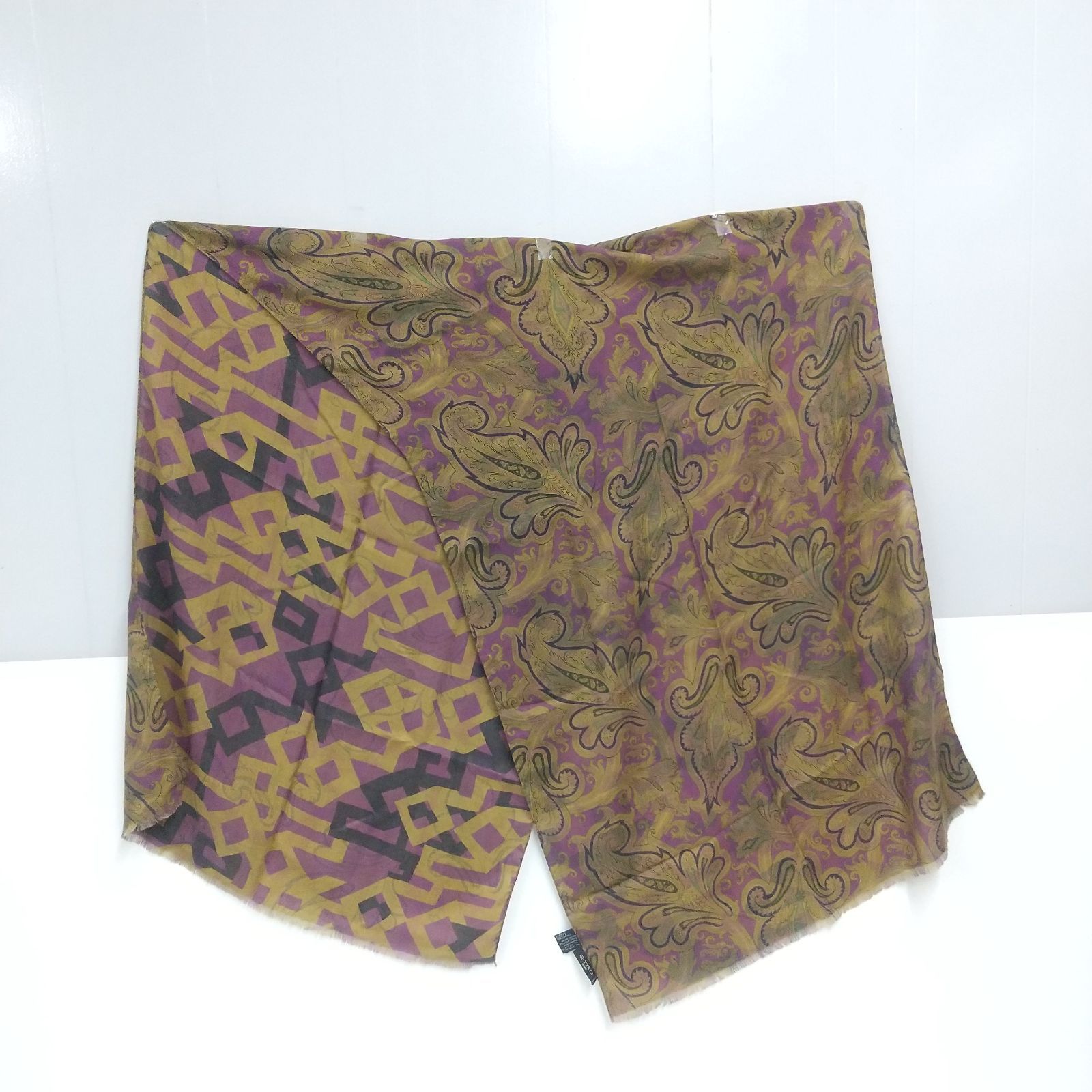 ETRO ストール　カシミヤ、シルク エトロ シルク ストール イタリア製 ETRO 絹 SILK - メルカリ