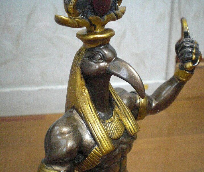 古代エジプト アンクを持つトート神 生命の象徴 高さ約28cm