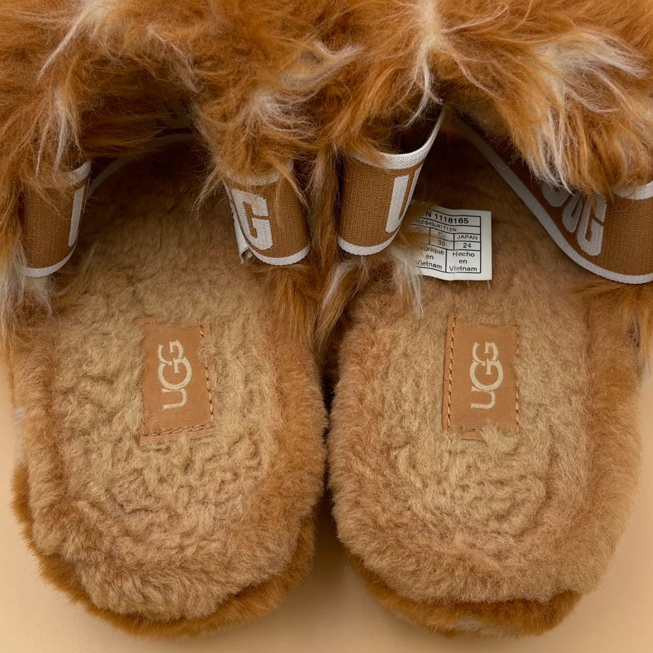 24cm】UGG アグ ファー サンダル/Oh Yeah Spots オーイヤー