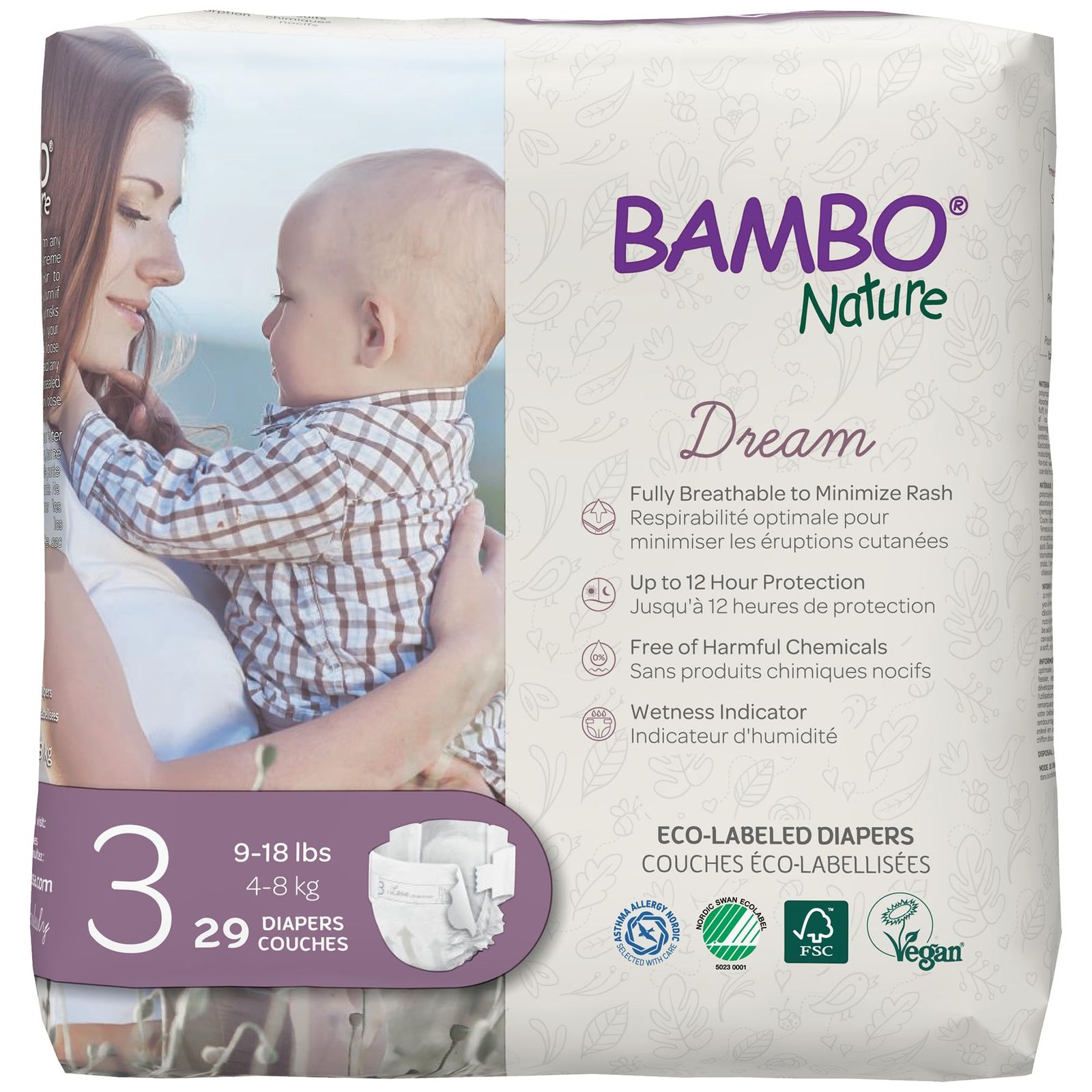 お得，人気 BAMBO Nature バンボネイチャー ドリーム テープタイプ S （4kg～8kg） 29枚入り（bn16925） [S] 紙おむつ