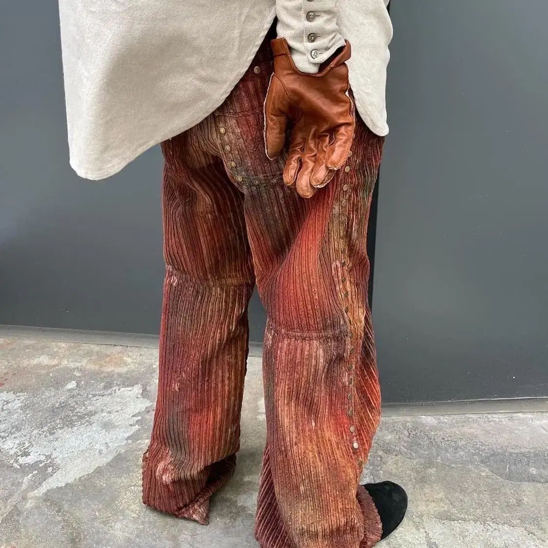  핍스 phipps タイダイ スタッズ コーデュロイ パンツ チノパン パンツ