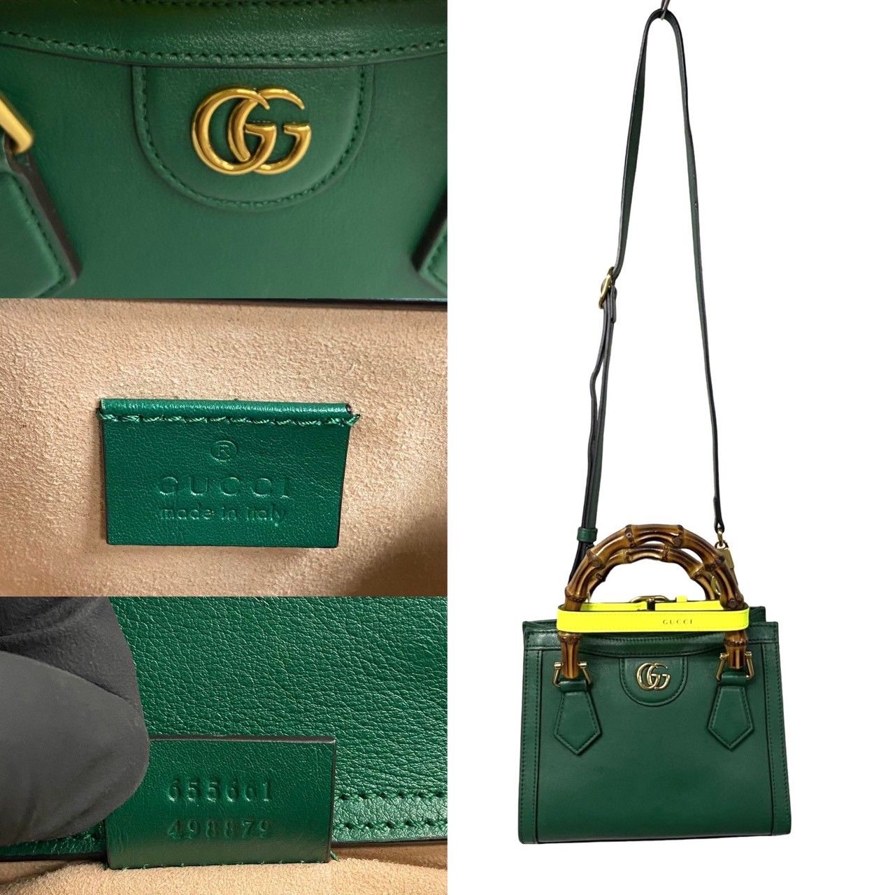 ほぼ未使用 箱付 GUCCI グッチ ダイアナ ミニ トート バンブー ほぼ未使用 箱付 GUCCI グッチ ダイアナ ミニ トート バンブー
