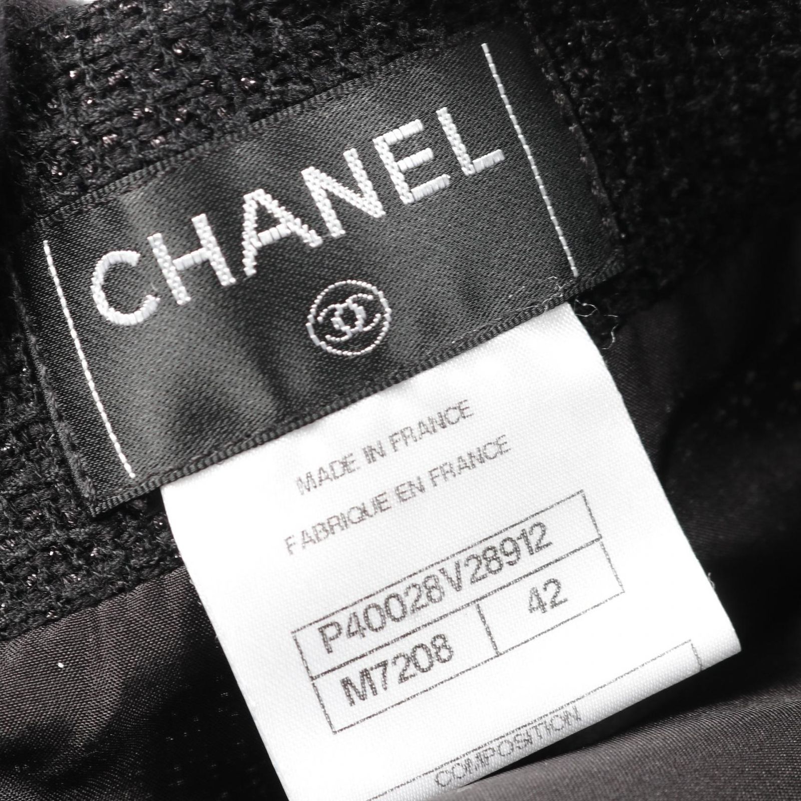 シャネル　スカート　size34(XS相当) ブラック系 ココマーク CHANEL - シャネル ヴィンテージ 29 ウール ココマーク ジップ