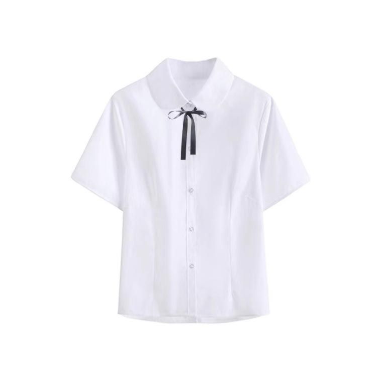 jk 白シャツ スクールシャツ 制服 シャツ 無地シャツ 長袖 半袖
