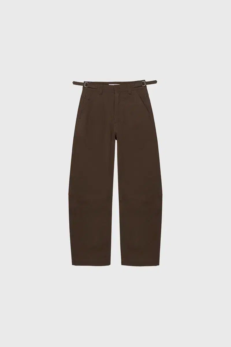 モノハ Cotton curve pants 茶色 1 DECORATOM_COM_BR