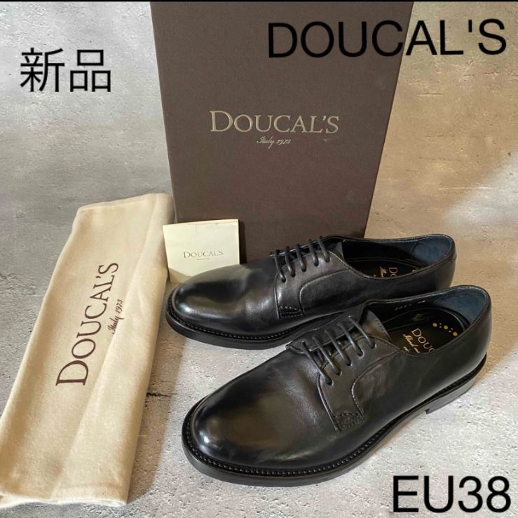 DOUCAL S デュカルス プレーントゥ ダービーシューズ 革靴