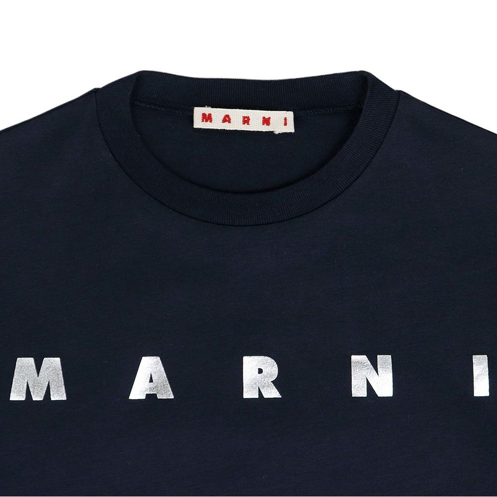 【新品】大人もOK MARNI シャツ 半袖 ロゴ ダークネイビー 12Y 新品 MARNI マル二 大人もOK ロゴTシャツ S - メルカリ