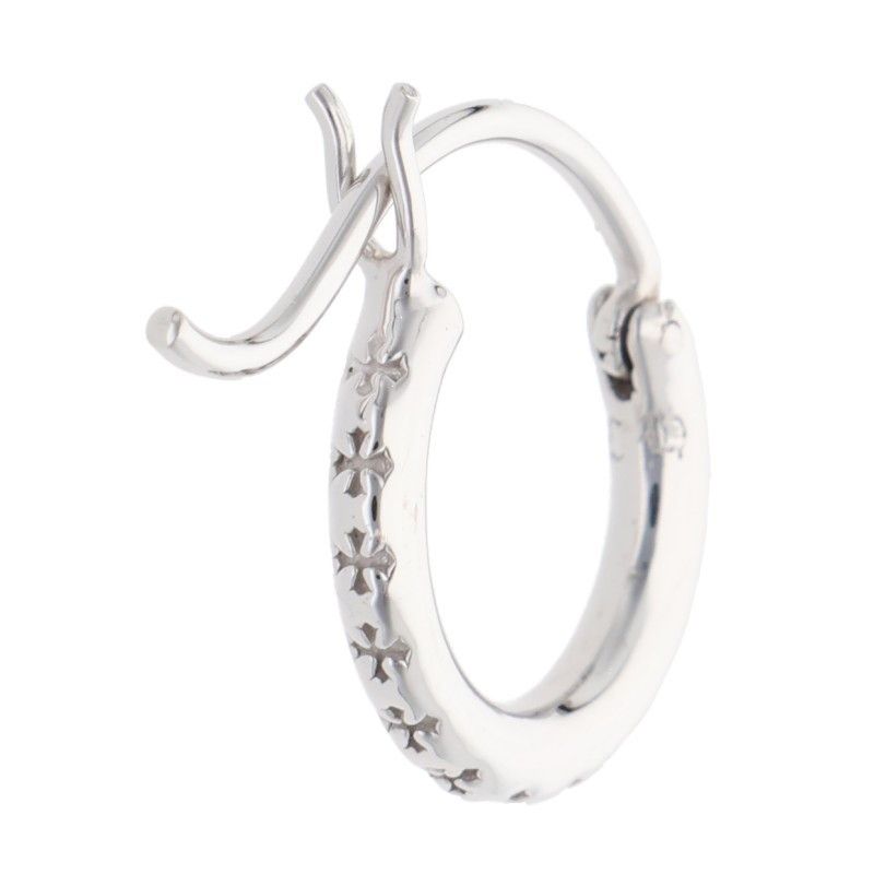  クロムハーツ 18 K HOOP TFL SML ホワイトゴールドピアス メンズ その他 アクセサリー