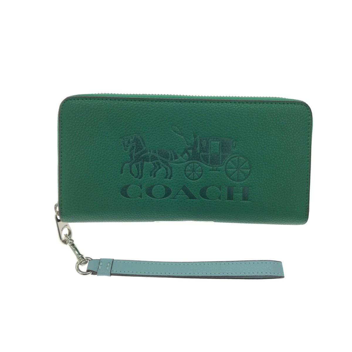 ▽▽COACH コーチ 長財布 ラウンドファスナー ストラップ付き 
